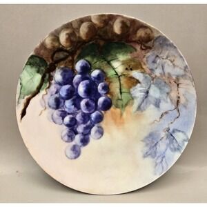 Grape Design Thomas Server Antique Porcelain Hand Painted 6.5" Bavaria